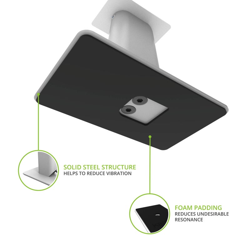 Kanto SP9W Desktop Speaker Stands for Small/Medium Bookshelf Speakers & Compact/Mid-Size 2â€-4â€ Studio Monitors 8.3" Tall Pair White - Image 5